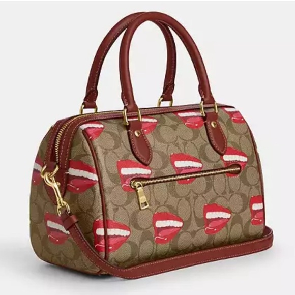 🎉SALE🎉Coach X Tom Wesselmann Rowan Satchel In Signature Canvas NWT - Picture 7 of 8
